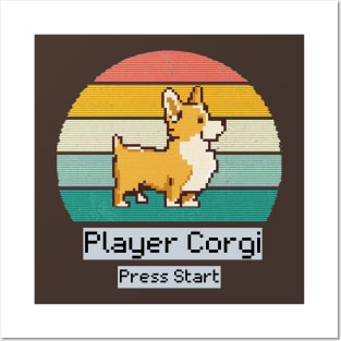 Retro Corgi 80s Video Game Posters and Art